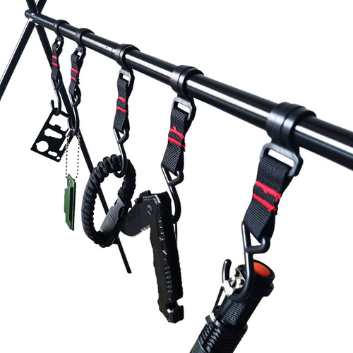 Changha outdoor camping portable hook rack folding tripod camping barbecue tools large storage rack wholesale