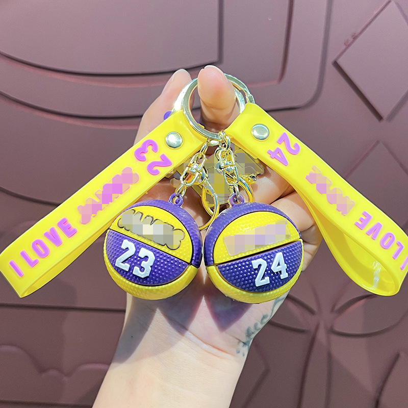 Star Basketball Keychain Kobe Curry James Owen School Bag Pendant Student Souvenir Fashion Gift