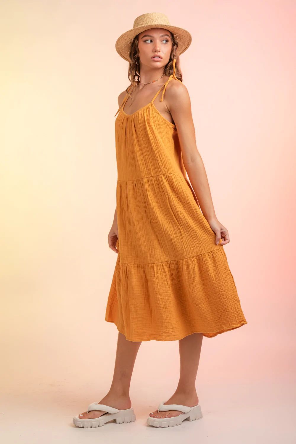 Venta Al Por Mayor Mujeres Estilo Simple Color Sólido Fiesta A Diario Correa Sin Mangas Vestido De Tirantes display picture 5