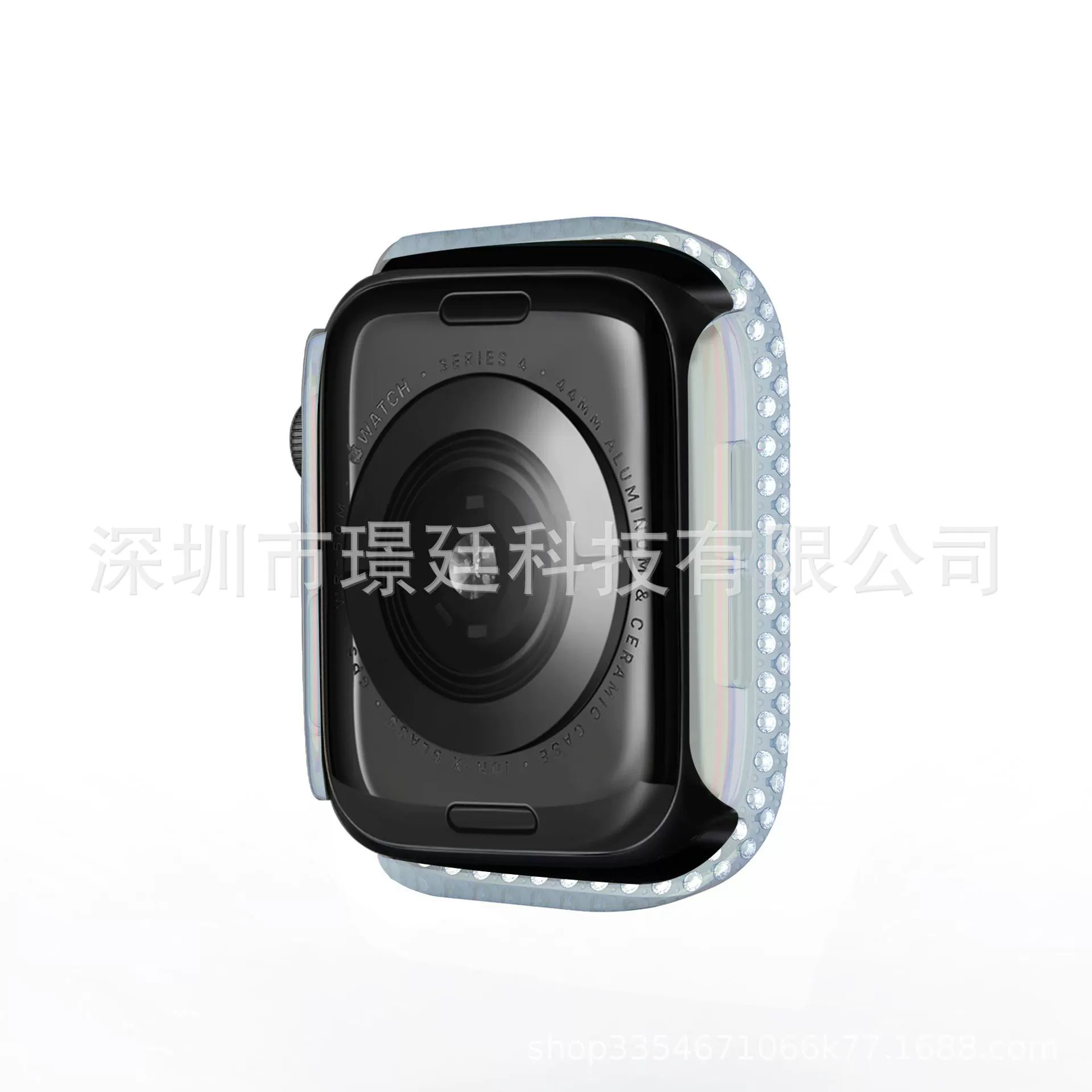 Suitable for Apple Double Diamond Frame Steel Case PC case PC case Apple Watch8/SE/7/6/5/4/32