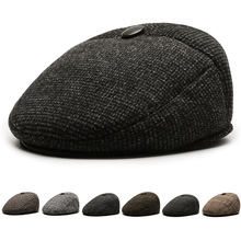 新款秋冬季加厚保暖护耳贝雷帽老人帽前进帽中老年帽棉帽护耳冬帽