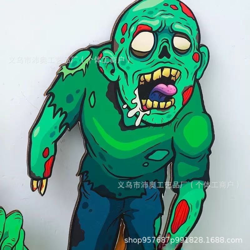 国境を越えた新しいハロウィーンの庭の挿し木植物対ゾンビ漫画の装飾クリエイティブハロウィーン|undefined