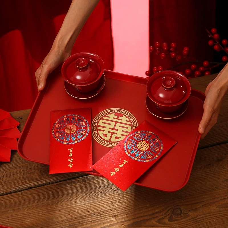 Свадебная тарелка с красными фруктами конфетная тарелка чайный поднос помолвка чайный поднос Свадьба гостиная счастливые слова свадебные принадлежности