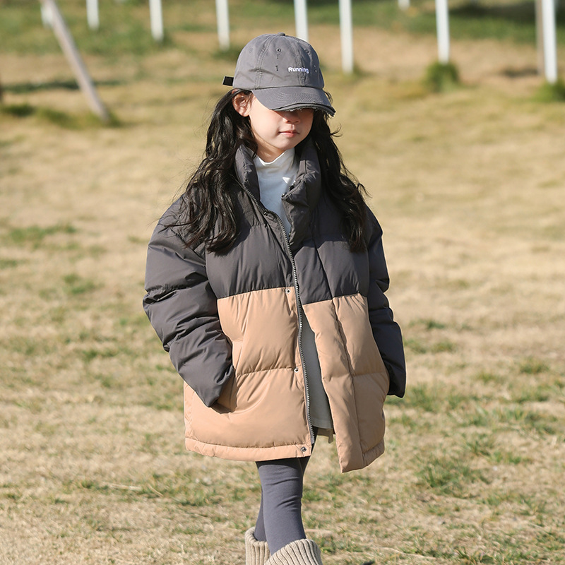 Children's Down Jacket Boys' Baby Children's Clothing 2024 New Girls' Winter Clothing Family Clothing Western Style Coat 23263