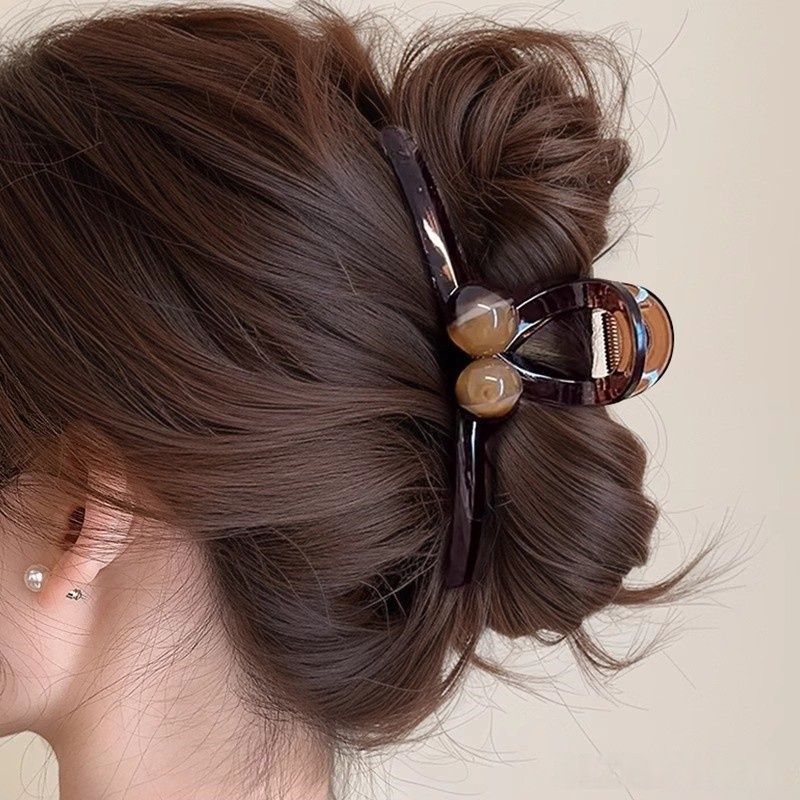 Clip de cabello refinado coreano para mujeres de alto nivel agarrar clips de cabello de tamaño grande detrás de la cabeza de cabello de tiburón clip de cabello lote de cabello