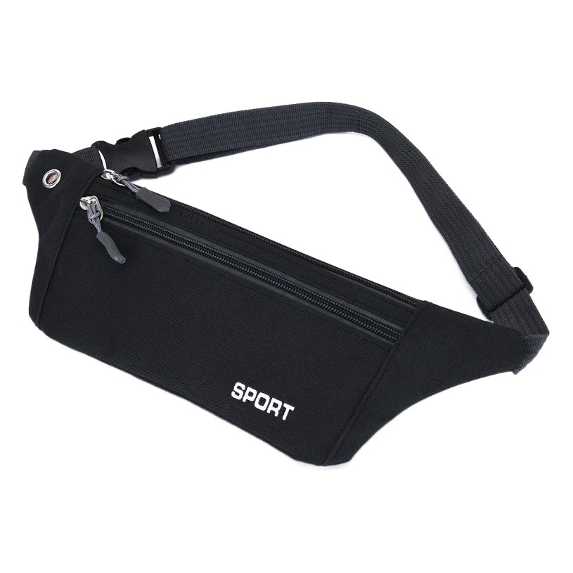 New Oxford Cloth Casual Waist Bag Thin Close-fitting Running Sports Men's Mobile Phone Bag Three-layer Zipper Waist Bag for Men