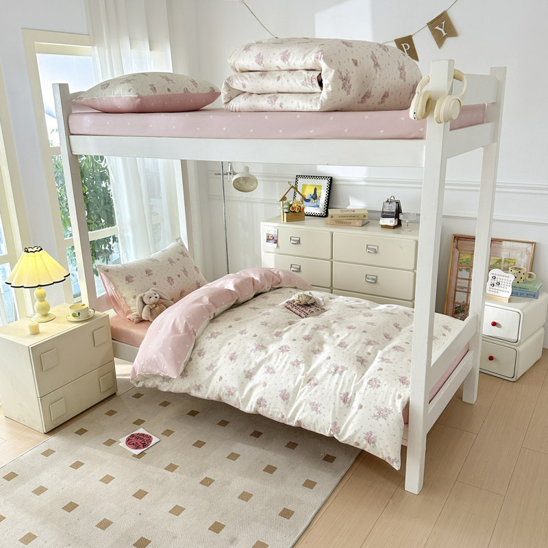 Ropa de cama de tres piezas para dormitorio de estudiantes de algodón en la temporada escolar