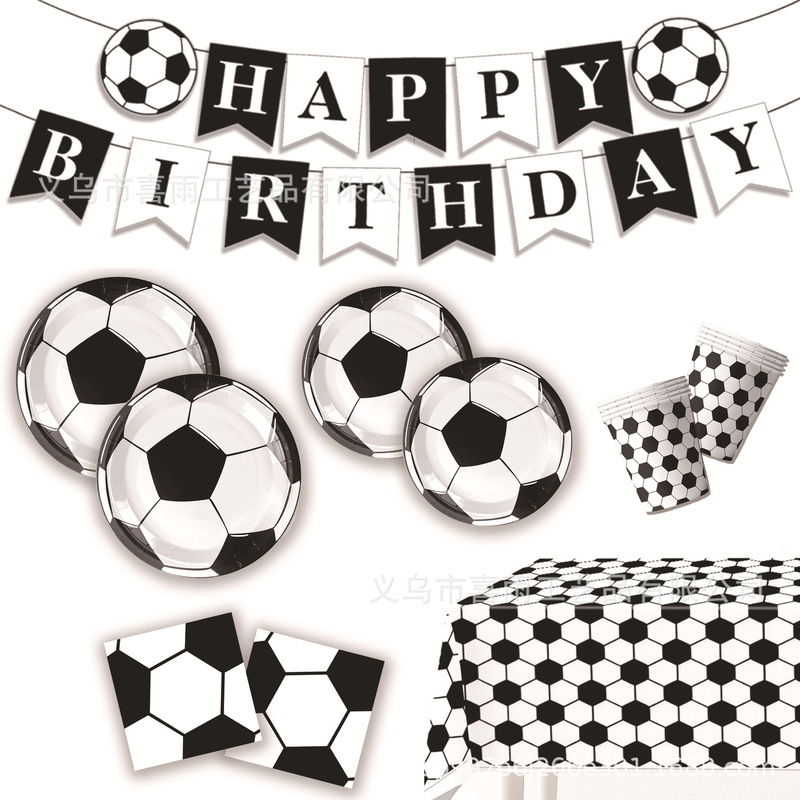 Cross-border World Cup Football Theme Disposable Tableware, Paper Cups, Paper Napkins, Banners, Tablecloths, Party and Birthday Supplies Decoration Cross-border World Cup Football Theme Disposable Tableware, Paper Cups, Paper Napkins, Banners, Tablecloths, Party and Birthday Supplies Decoration