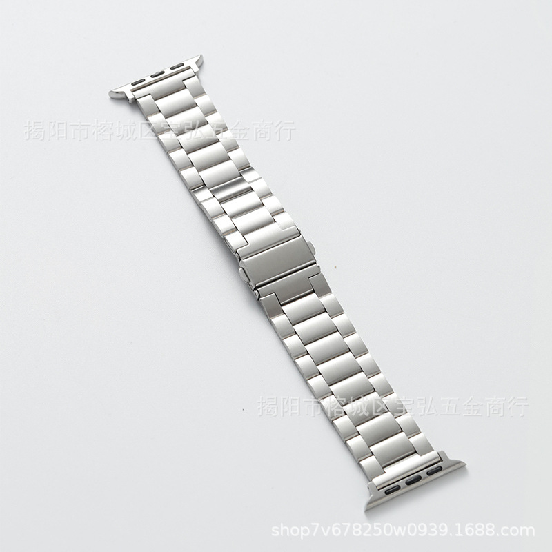 Aplicable Apple iwatch tres perlas Apple Watch correa Huawei gt4 acero inoxidable tres perlas correa