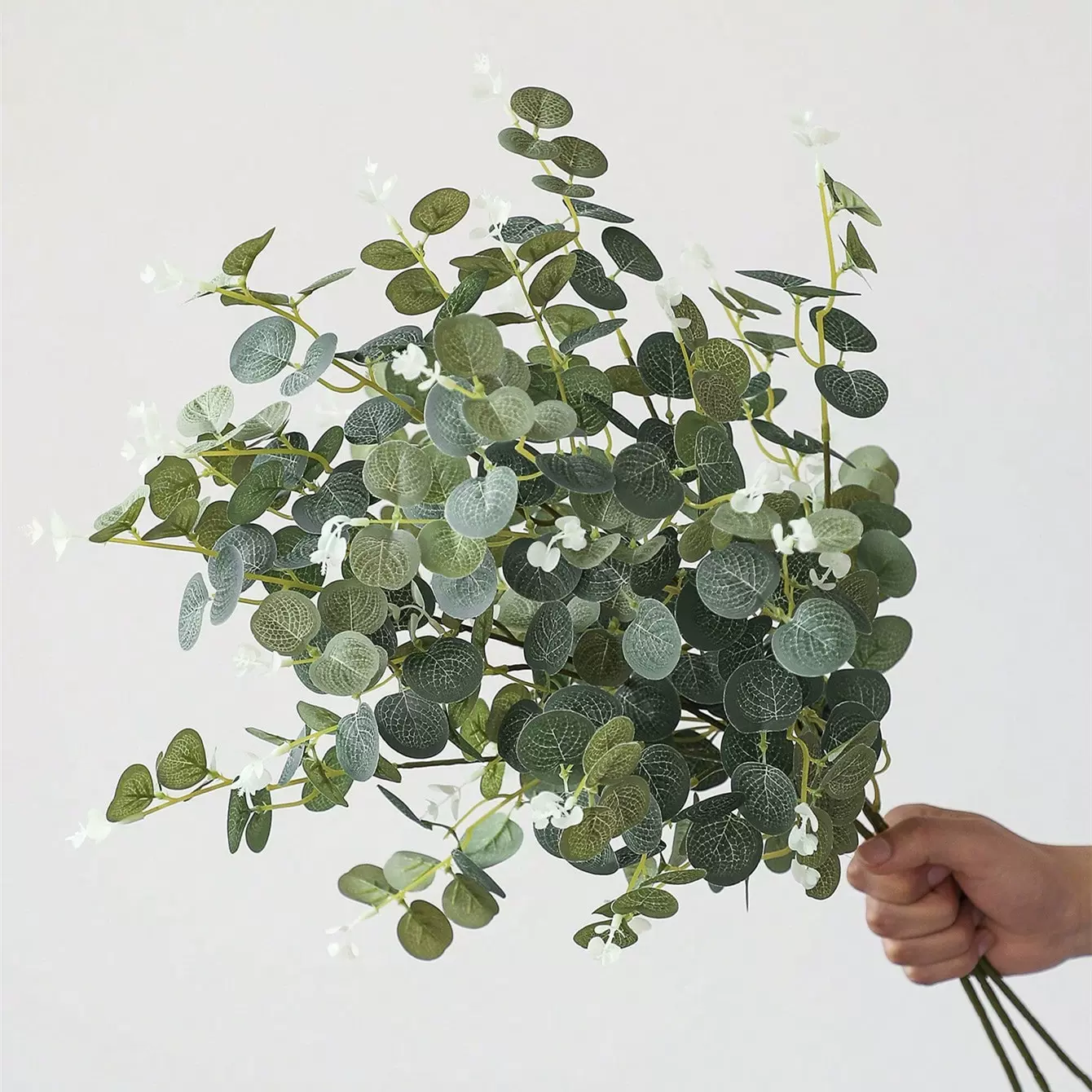 仿真金钱叶绿植尤加利假花餐桌庭院软装仿真花