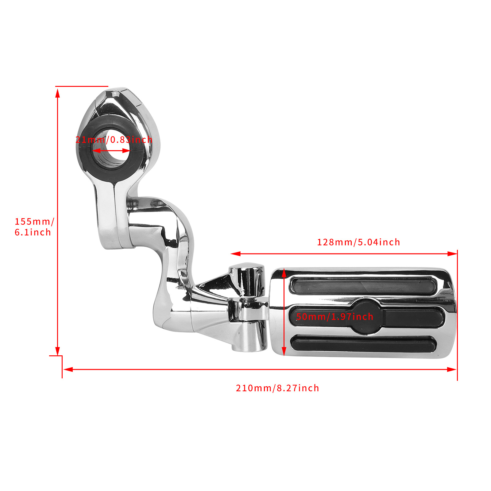 Harley Street Glide Motorcycle Modified Rubber Short Pedal Set Footrest Guard Bar Rest Bracket