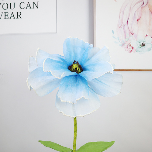 Window display simulation large fireworks Poppies wedding decoration home decoration activity display shooting props linen flowers 