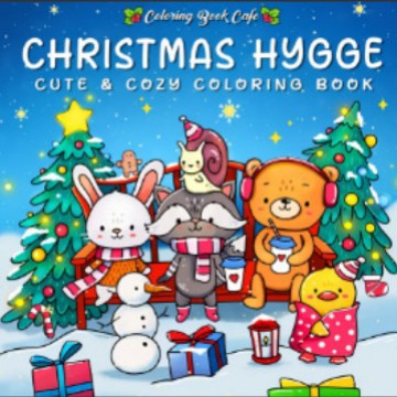 Libros para Colorear de la Serie Navidad y Año Nuevo Más Vendidos, Libros para Colorear de la Serie de Animales de Dibujos Animados para Planificador Diario