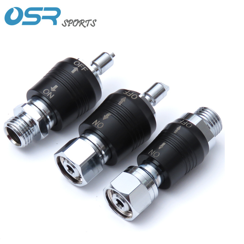 Regulador DE BUCEO 9/16 tubo de presión media macho y hembra dientes BCD baja presión interfaz rápida Válvula de empuje conector Conector