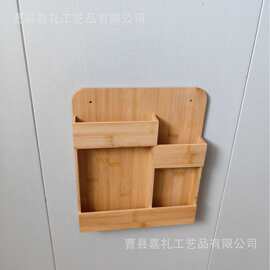 跨境竹木吸管收纳架壁挂式分格吸管收纳盒木制家用多用途吸管架
