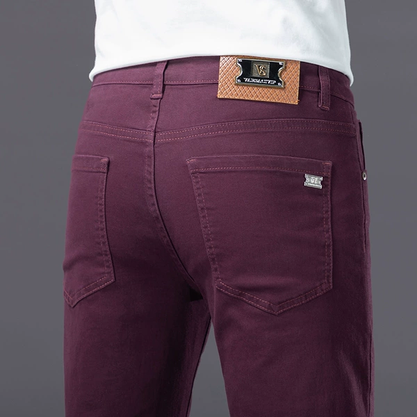 Burgundy trousers