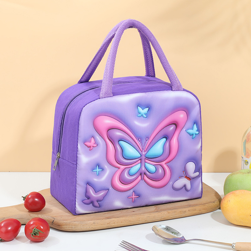 Nuevo patrón tridimensional de bolsas de almuerzo de dibujos animados de dopamina linda bolsa de almuerzo bolsa de aislamiento para el trabajo y la escuela almacenamiento de almuerzo