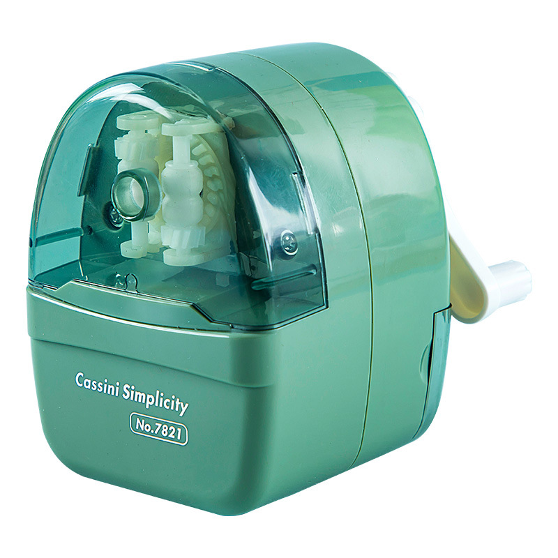 7821 Sacapuntas de lápiz de oficina simple Sacapuntas de lápiz de manivela manual Sacapuntas de lápiz automático de ajuste de espesor de 5 engranajes