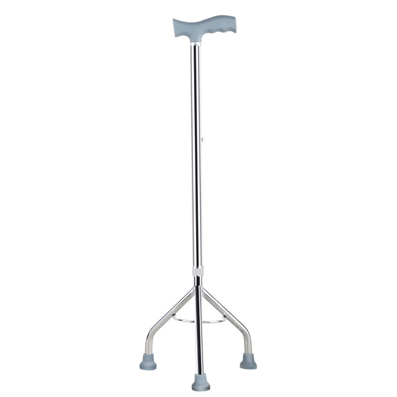 Bastón para personas mayores, bastón de cuatro patas, bastón telescópico antideslizante, bastón ajustable en altura. image 11