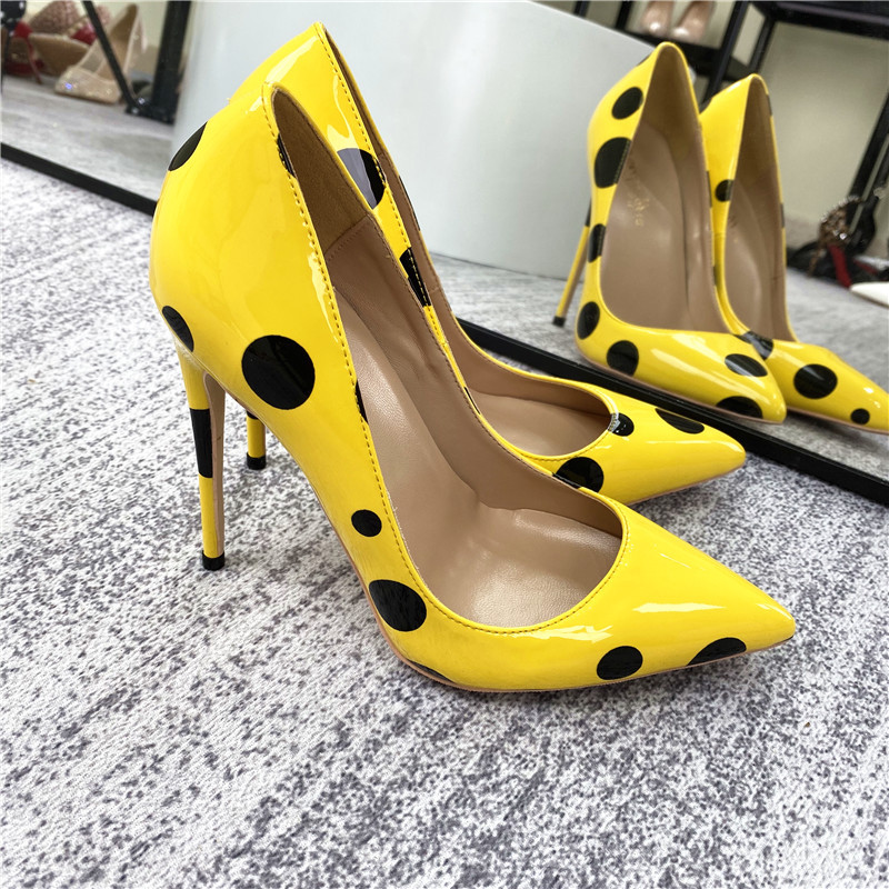 Polka Dots Printed Pointed-Toe Shoes