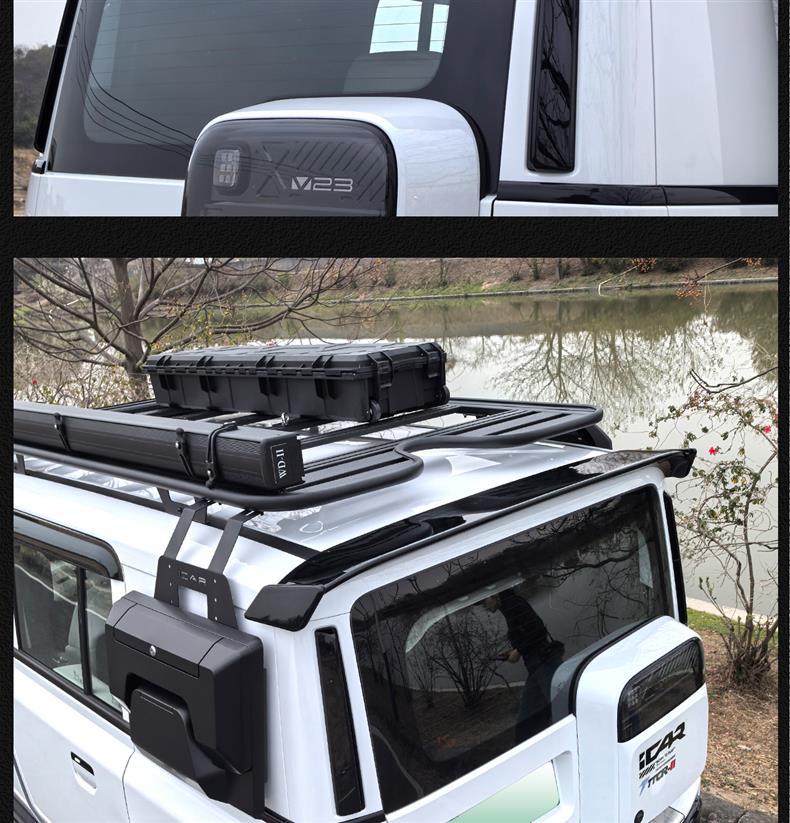 Suitable for Icar V23 Rear Wing Dedicated Sports Spoiler Roof Wind Deflector Tail Spoiler Modification Parts