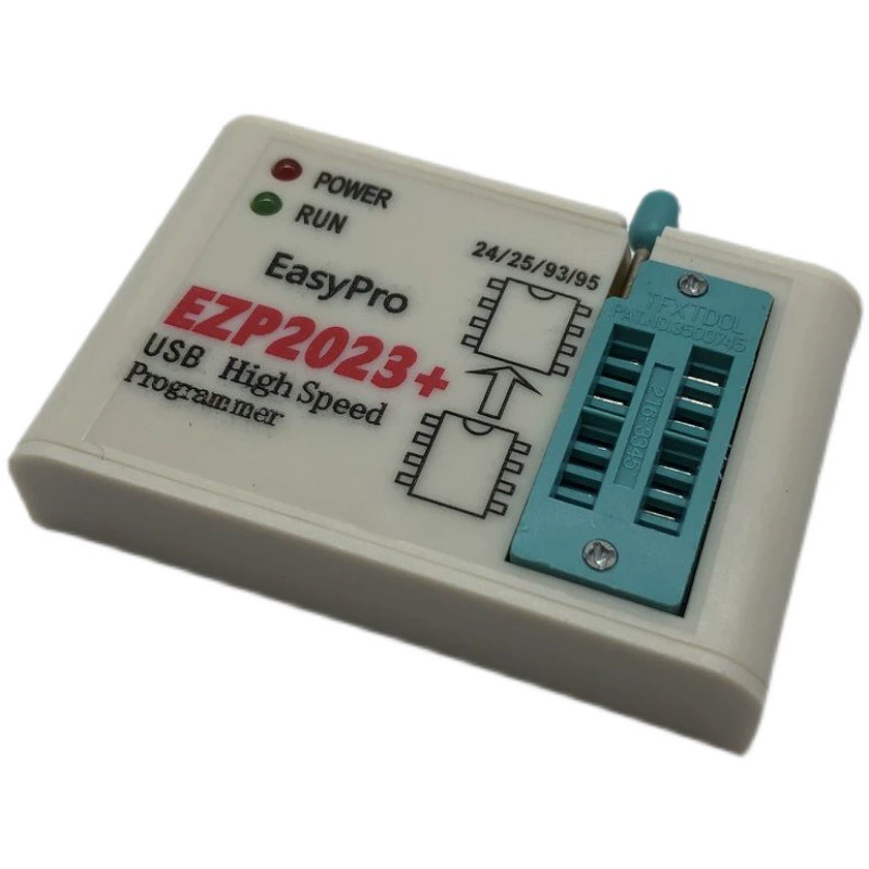 SPI Flash programmer (EZP2023+), high‑speed USB 2.0, supports 24/25/93 series