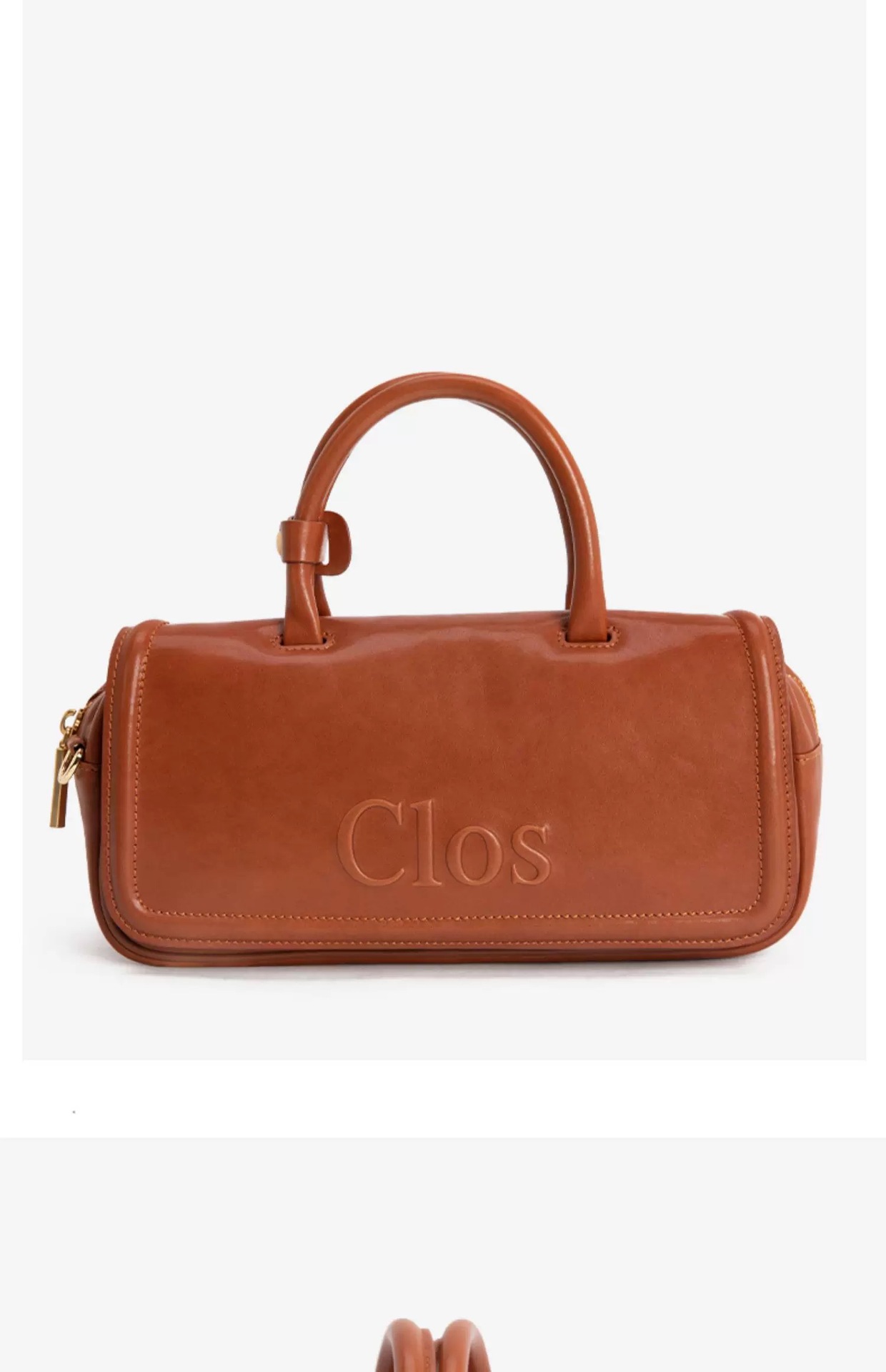 Borsa a spalla in vera pelle retro a cuscinetto da donna_voghion.com