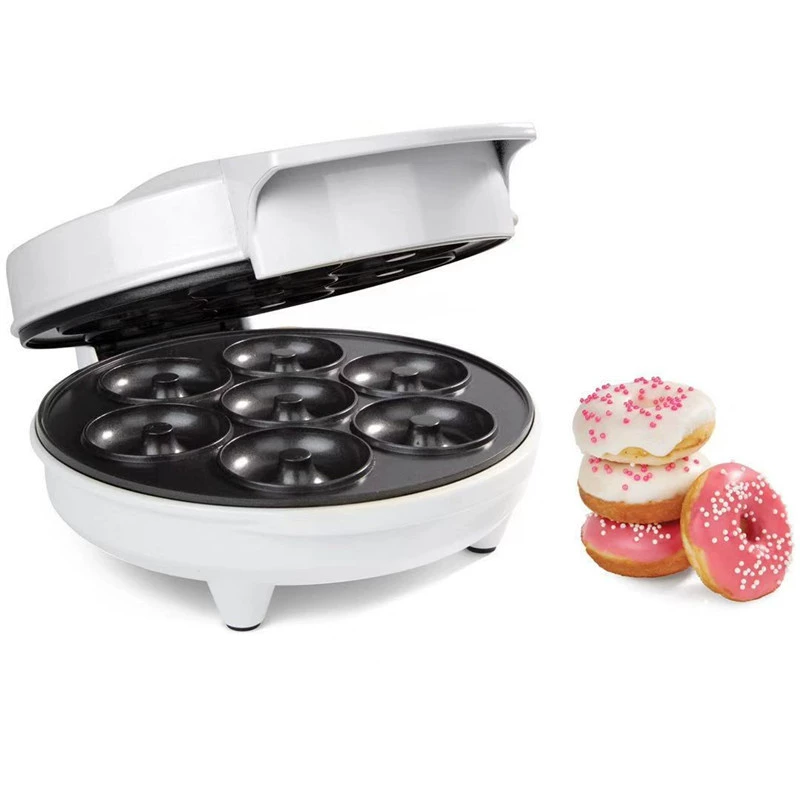 Новый домашний пресси-донатница шесть отверстий бось Doughnut Maker Seven-hole Donut Machine Non-stick Coating Multifunctional Home Breakfast Machine