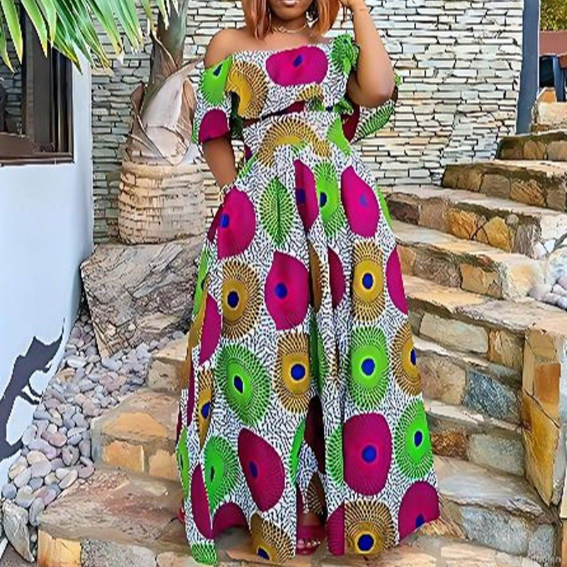 Cross-Border New African Print Long Skirt Women's Dress Fashion Plus Size Export Skirt