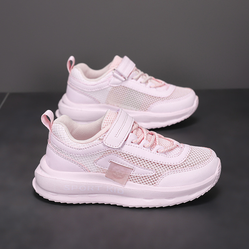 Zapatos de red para niños, zapatos deportivos finos de verano para hombres, zapatos de red individuales para niños de mediana edad, zapatos casuales de suela suave transpirables para estudiantes de escuela primaria