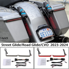 適用ハーレー道路街路滑空CVO ST 23-24オートバイLEDフローボックスライトウインカーライト