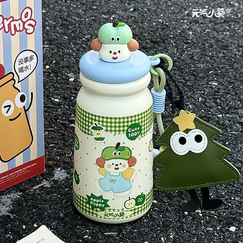 2025新款学生可爱便携双饮水杯316不锈钢女高颜值儿童卡通吸管杯|undefined