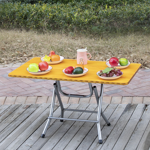 ft simple small folding table for dinner small table home folding dining table portable outdoor rectangular old-fashioned rural table