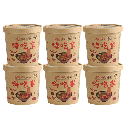 One-time generation Hi Ke Me Hi Eat House Hot and Sour Glass Noodles Whole Box Packaging Chongqing Sweet Potato Vermicelli Lazy Person Convenient Quick Meal Wholesale