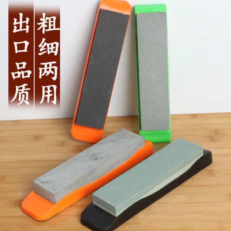棕刚玉双面磨刀石厨房专用磨刀器家用两用粗磨细磨