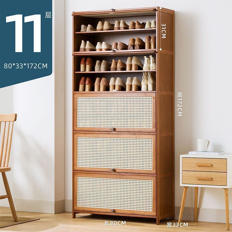 Fábrica directa puerta doméstica almacenamiento interior de gran capacidad ahorrar espacio gabinete de zapatos simple a prueba de polvo dormitorio de alquiler de vivienda