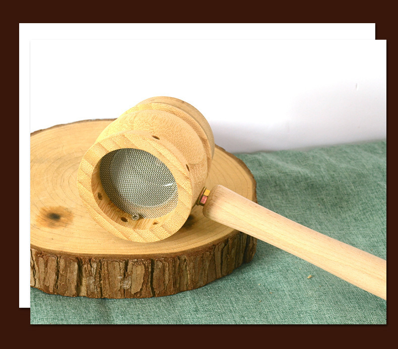 Smokeless Moxa Jar Handheld Moxibustion Box Portable Wooden Ai Jiu Tool with Strap for Home Warming Care overview