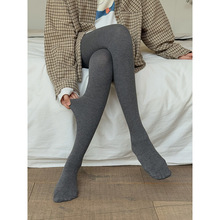 【一键get漫画腿】歌铭竖条连体袜打底裤女冬季新款紧身长裤W759C