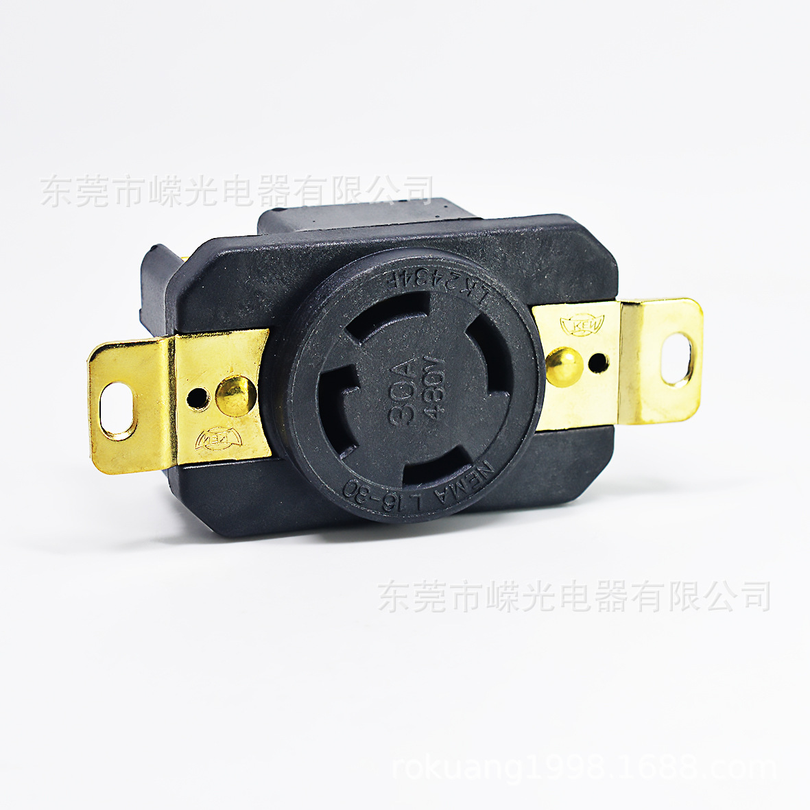 LK-2434F NEMA L16-30R 生物化学仪器插座30A 480V美标防松插座