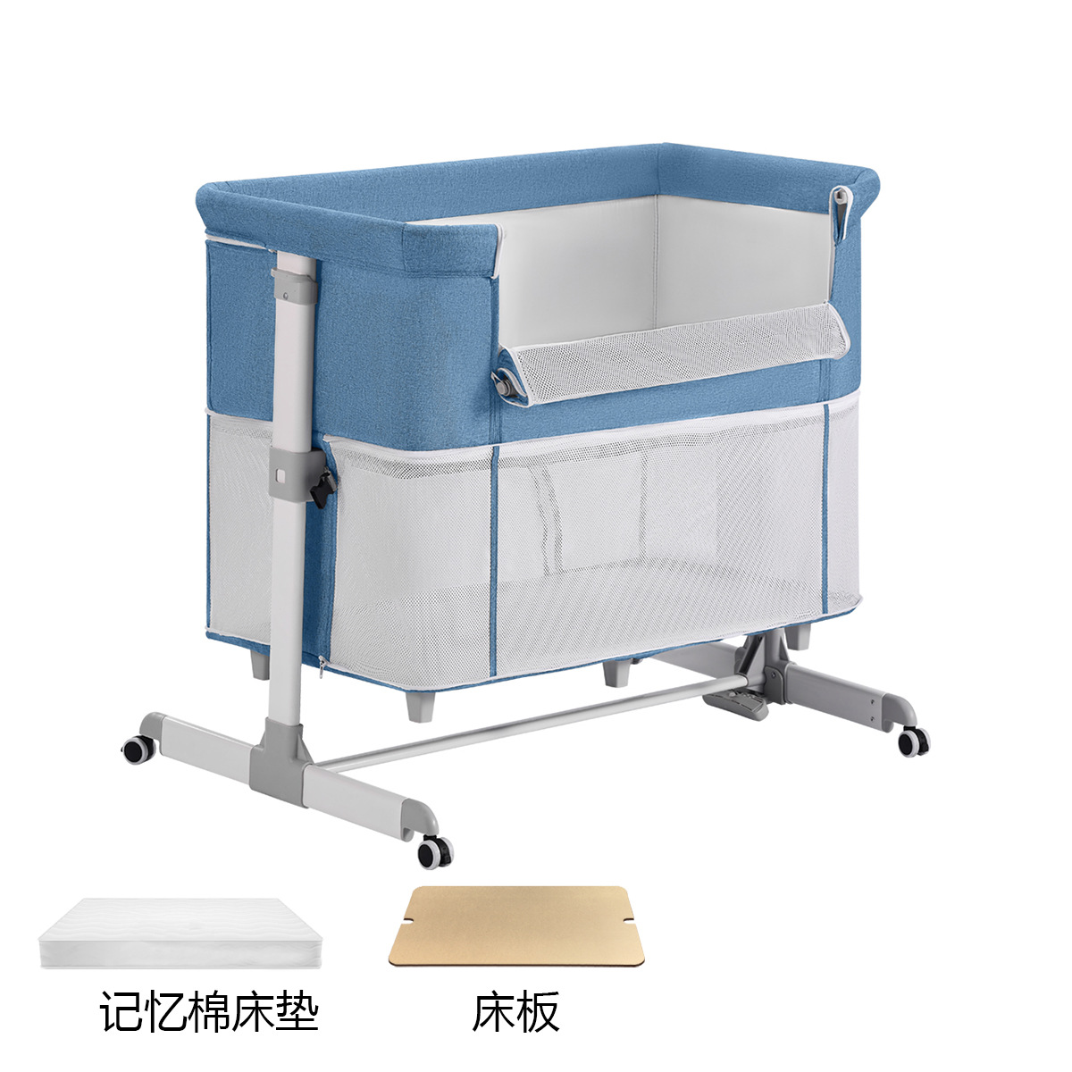Cama de empalme para bebés, cama multifuncional BB, cama de empalme para recién nacidos, cama de cuna portátil móvil y plegable image 22