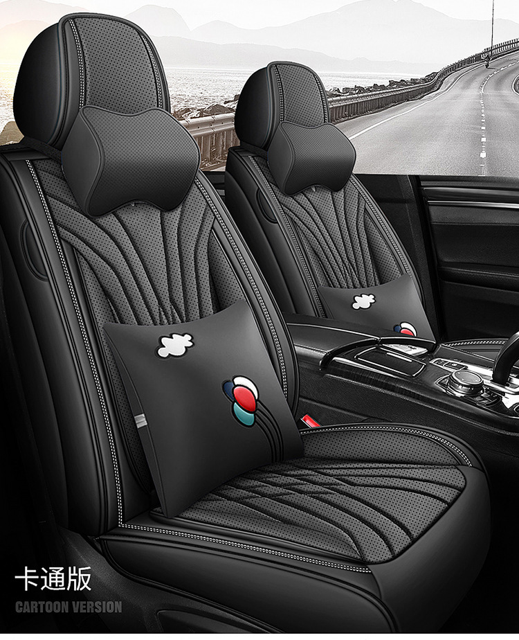 Wholesale Autumn Full-Coverage Car Seat Covers High-End Perforated Leather Car Seat Covers Four-Season Cushions