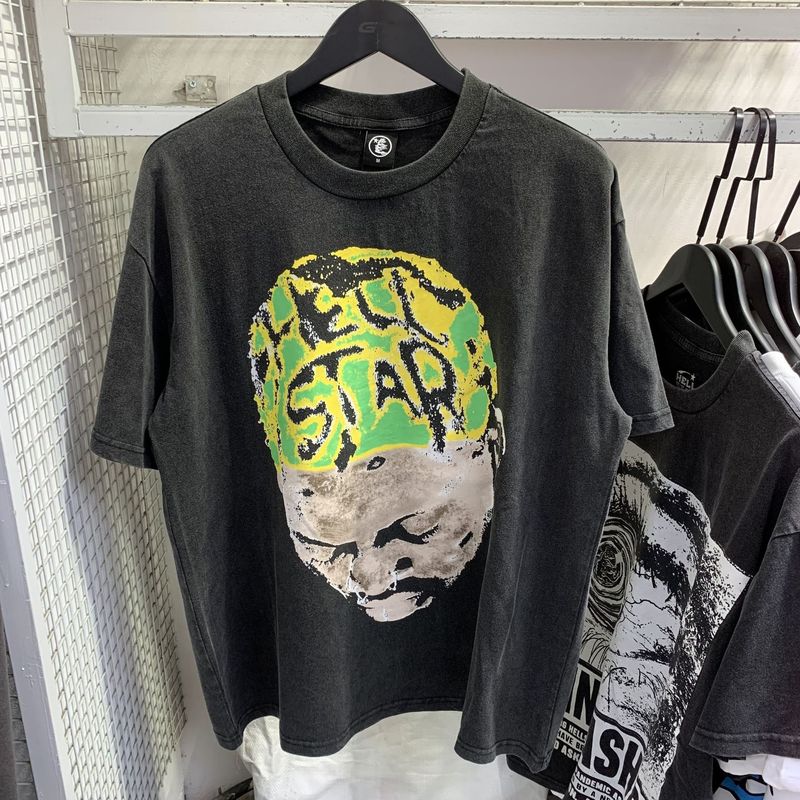 クロスボーダー新しい夏アメリカンレトロ半袖クリエイティブレタープリントルーズトレンディブランド半袖Tシャツトップス男性と女性用|undefined