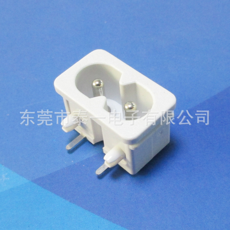 LED调光电源盒8字充电接口21*13白色两芯AC输入7A电流母插座LH-8