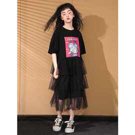女童网纱裙夏装2026洋气新款中大童儿童裙子女孩夏季时尚连衣裙潮