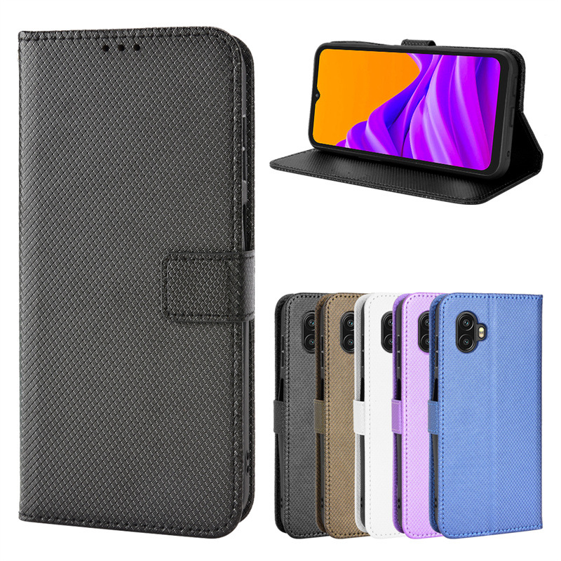 适用三星Galaxy Xcover7 Pro手机皮套Xcover6钻石纹插卡保护壳5翻