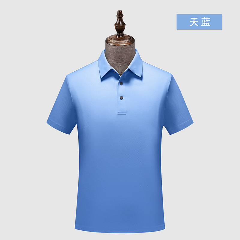 Brocado a cuadros amoníaco sin costuras 5A antibacteriano color sólido cuello de segundo nivel camisa de polo logotipo impreso personalizado ropa de trabajo de secado rápido overoles