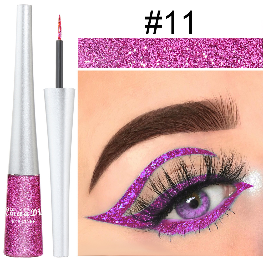 Neue Stil 16-farbe Bunte Pailletten Shiny Glitter Pulver Flüssigkeit Eyeliner display picture 15