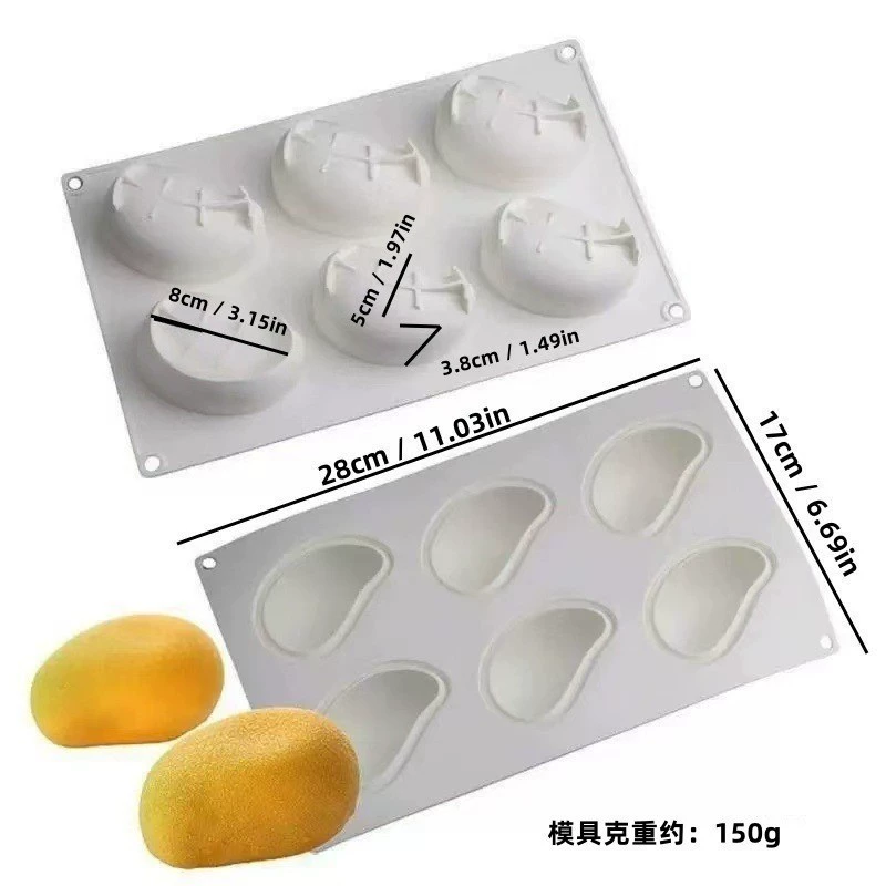 Silicone mousse mold Italy, white 21×21×4 cm, food-grade flexible baking tray