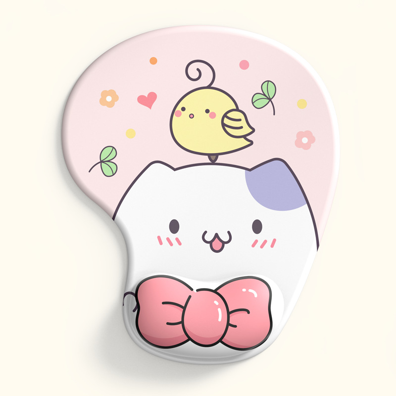 Alfombrilla de ratón almohadilla de muñeca de silicona tamaño pequeño lindo niños y niñas computadora de dibujos animados de Oficina Juego de mesa pad soporte de muñeca