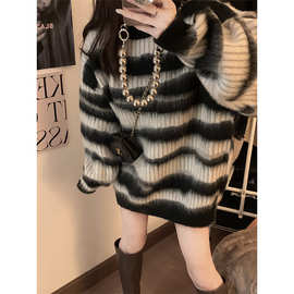 高级感超好看针织毛衣外套女秋冬季2023年新款独特冷淡系长袖上衣
